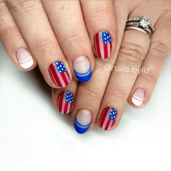 fourth of july nails acrylic